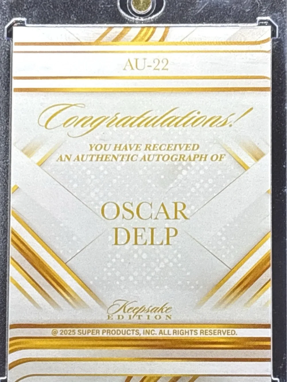Oscar Delp Autograph Football Trading Card